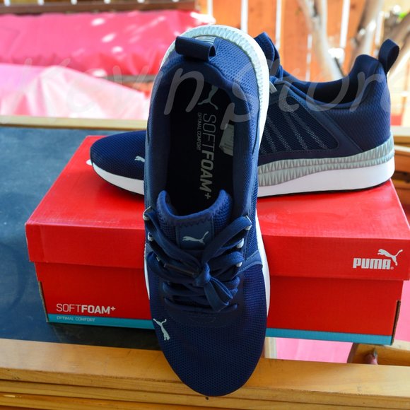 PUMA Mens Pacer Net Cage Trainers Sneakers Running Shoes Navy‎ main image 6